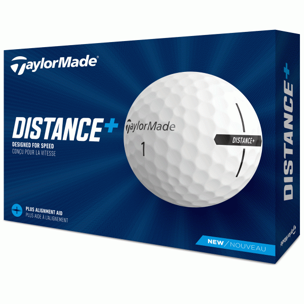 TAYLORMADE DISTANCE+ GOLF BALLS – WHITE - DOZEN