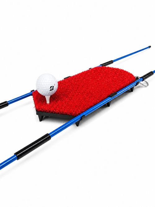 Multi Spiked Golf Mat With Integrated Clips for Alignment Sticks
