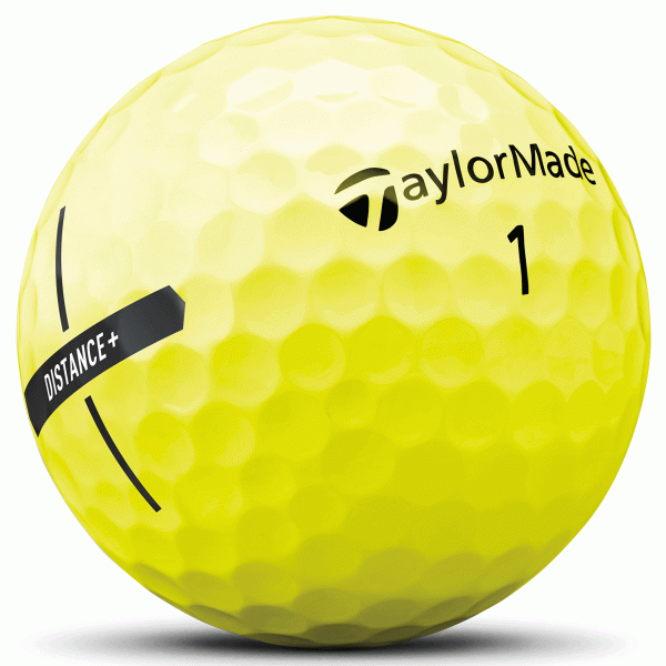 TAYLORMADE DISTANCE+ GOLF BALLS – YELLOW DOZEN PACK